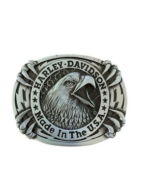 Vintage 70s Harley Davidson Belt Buckle Pewter Screaming Eagle Raintree USA